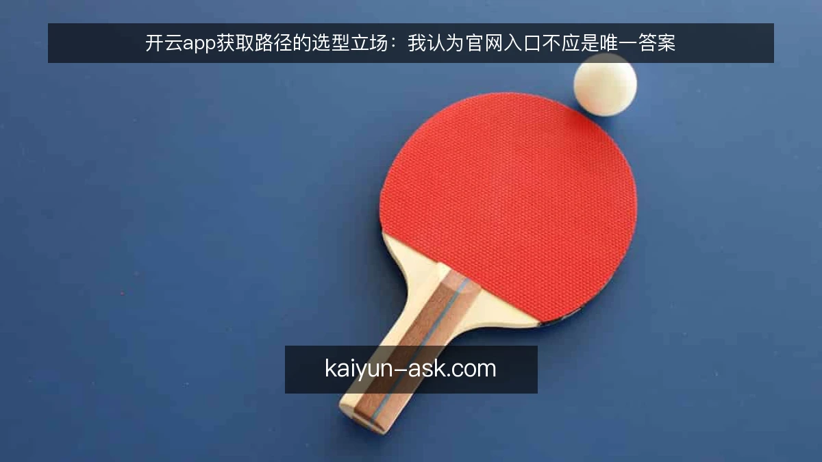 开云app获取路径的选型立场：我认为官网入口不应是唯一答案